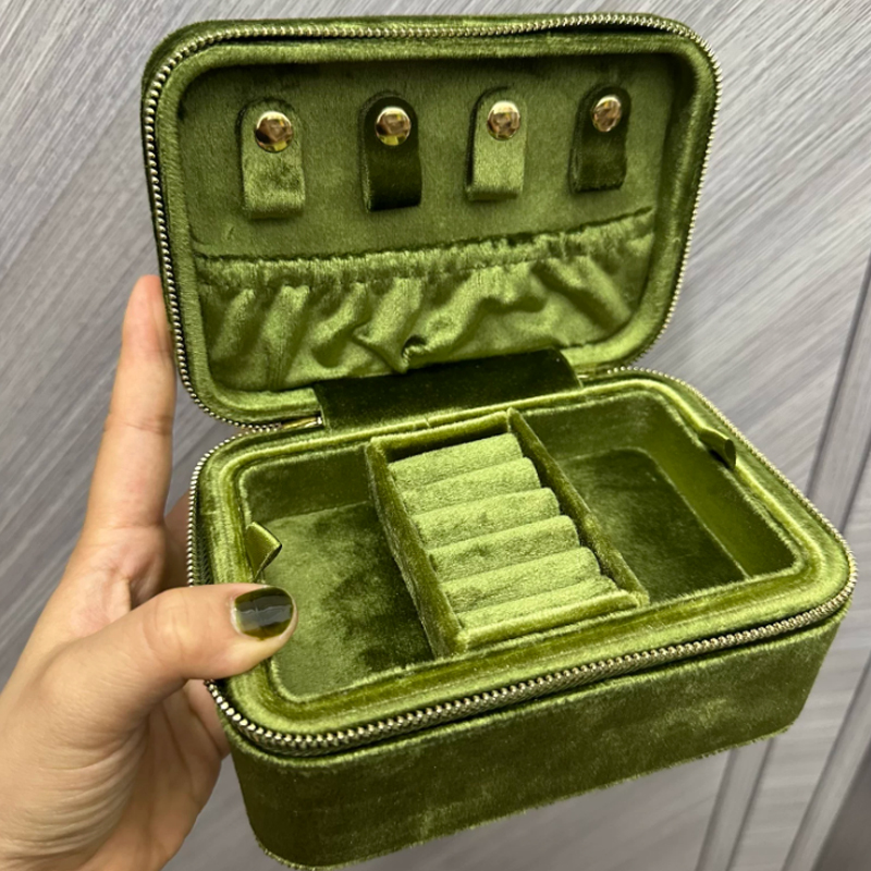 Luxury Skincare Samples - Kotak Penyimpanan Perhiasan Beludru Mewah Ringan