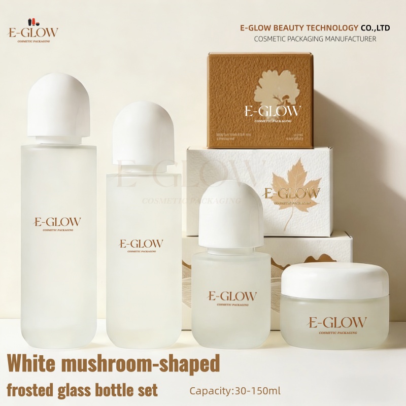 Luxury Skincare Packaging - 【Logo Custom】1 Buah Set Kosmetik Kaca