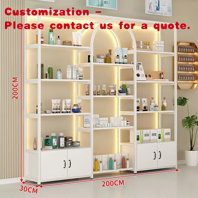 Luxury Skincare Store - Rak Display Salon Kecantikan Mewah custom.2026,