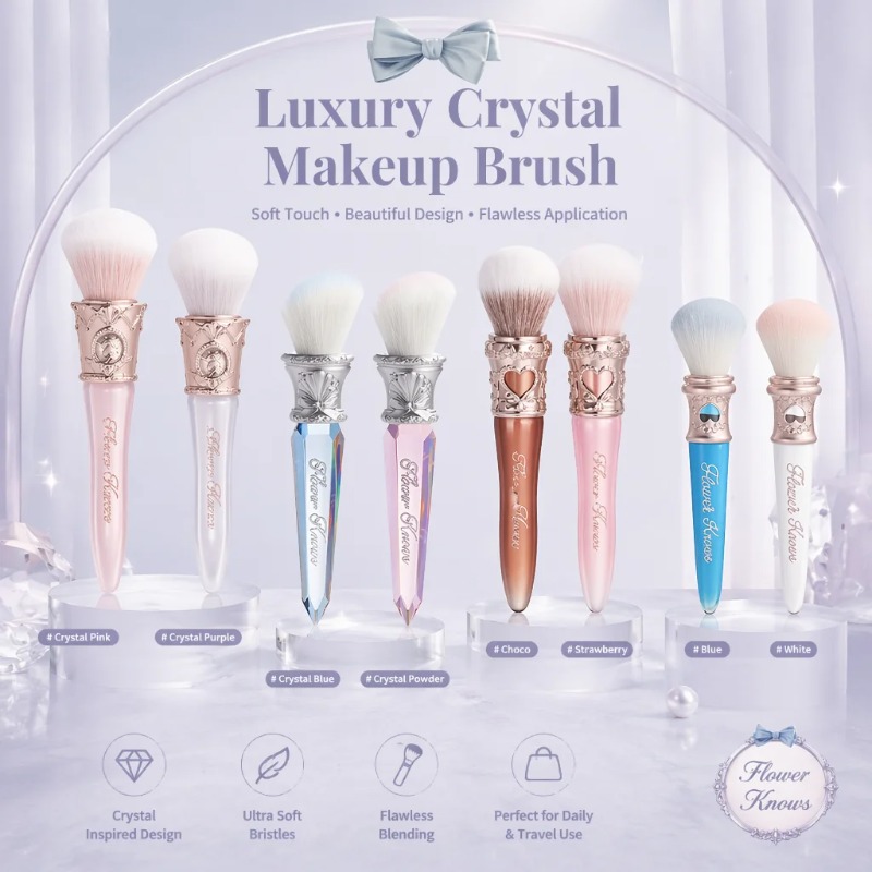 Luxury Skincare And Makeup Brands - Kuas Blush Crystal Flower Knows Mewah