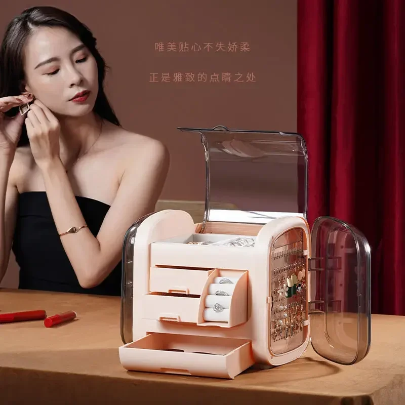 Luxury Skincare Makeup - Kotak Kosmetik LED Mewah dengan Cermin