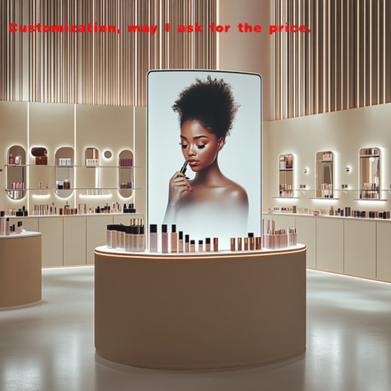 Luxury Skincare Store - Rak Pajangan Kosmetik Perawatan Kulit Modern