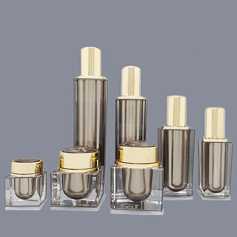 Botol Kosmetik Krim Emas Akril - Luxury Skincare Packaging ulasan dan harga