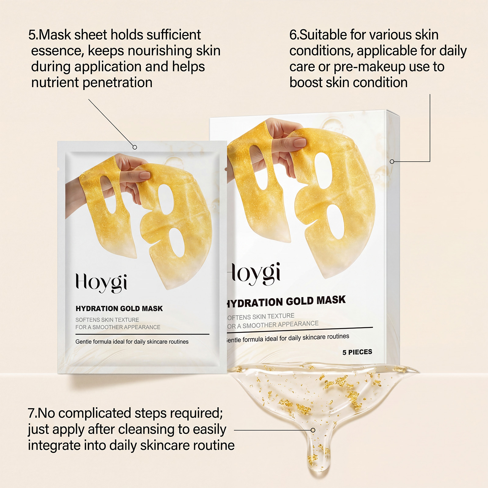 Masker Wajah Emas 24K Niacinam - Luxury Skincare Mask ulasan dan harga
