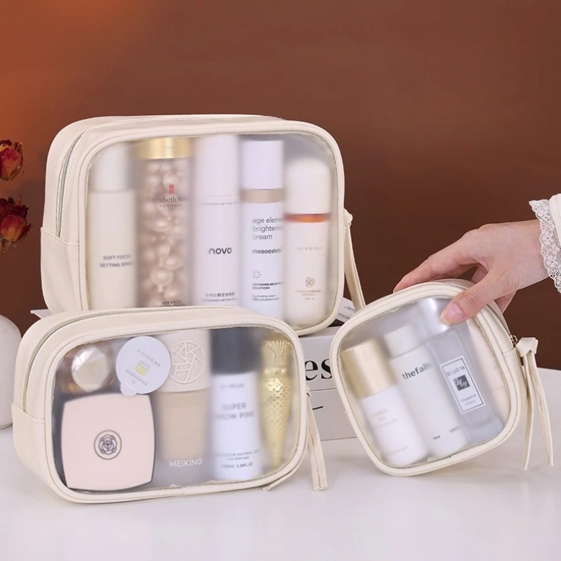 Set Tas Makeup Mewah Semi Tran - Luxury Skincare Samples ulasan dan harga