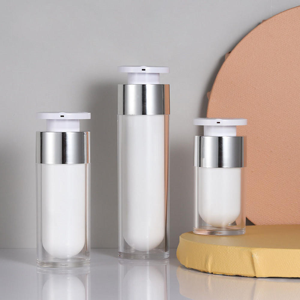 Botol Kedap Udara Akrilik Puti - Luxury Skincare Packaging ulasan dan harga