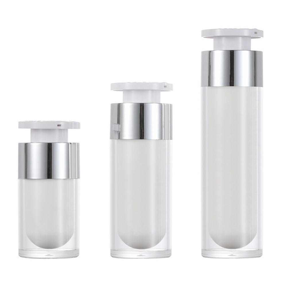 Botol Kedap Udara Akrilik Puti - Luxury Skincare Packaging ulasan dan harga