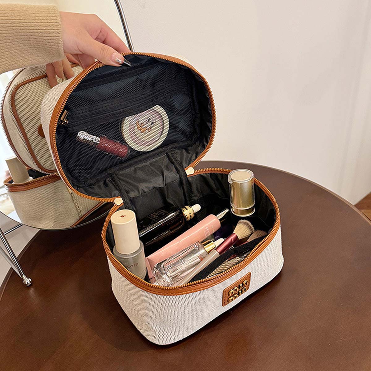 Tas organizer kanvas minimalis - Luxury Skincare China ulasan dan harga