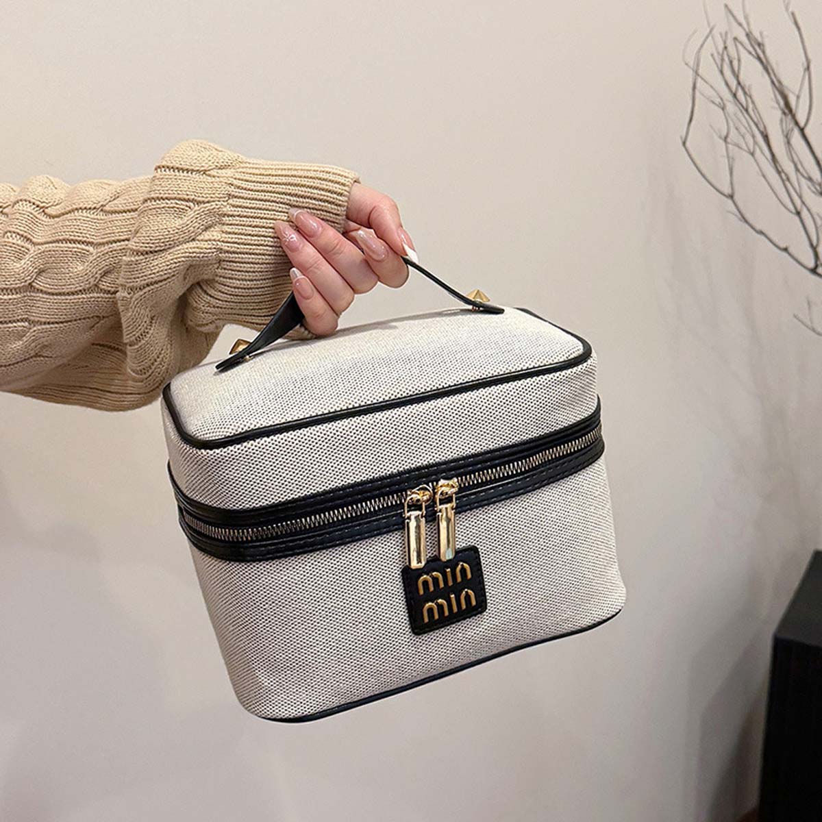 Tas organizer kanvas minimalis - Luxury Skincare China ulasan dan harga