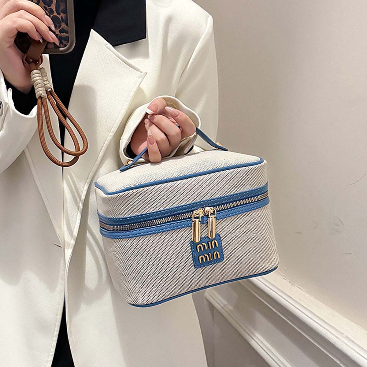 Tas organizer kanvas minimalis - Luxury Skincare China ulasan dan harga