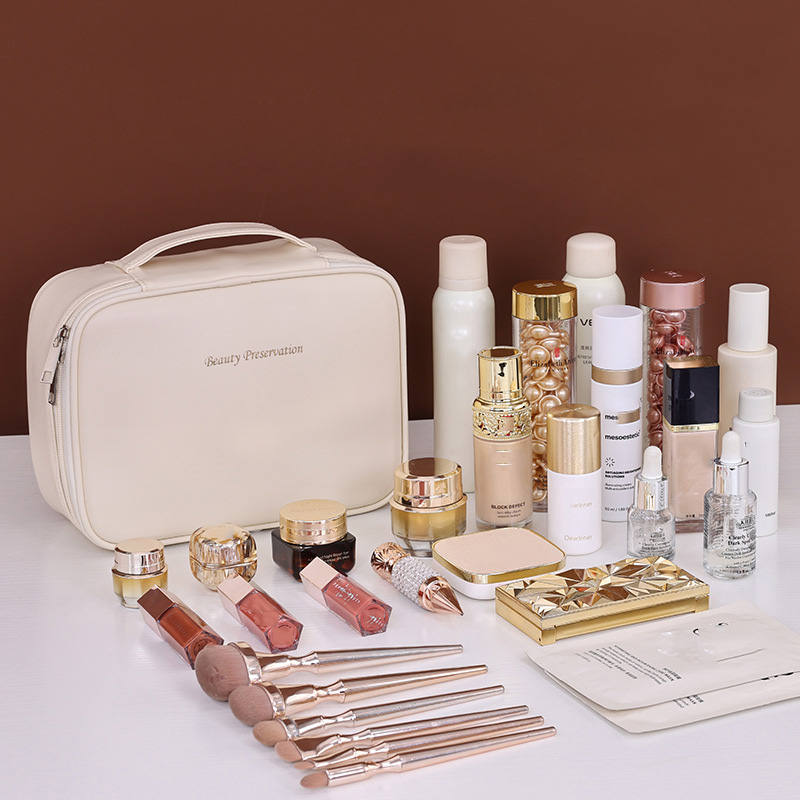 Grosir PU Tas Makeup Tote Kapa - Luxury Skincare Samples ulasan dan harga